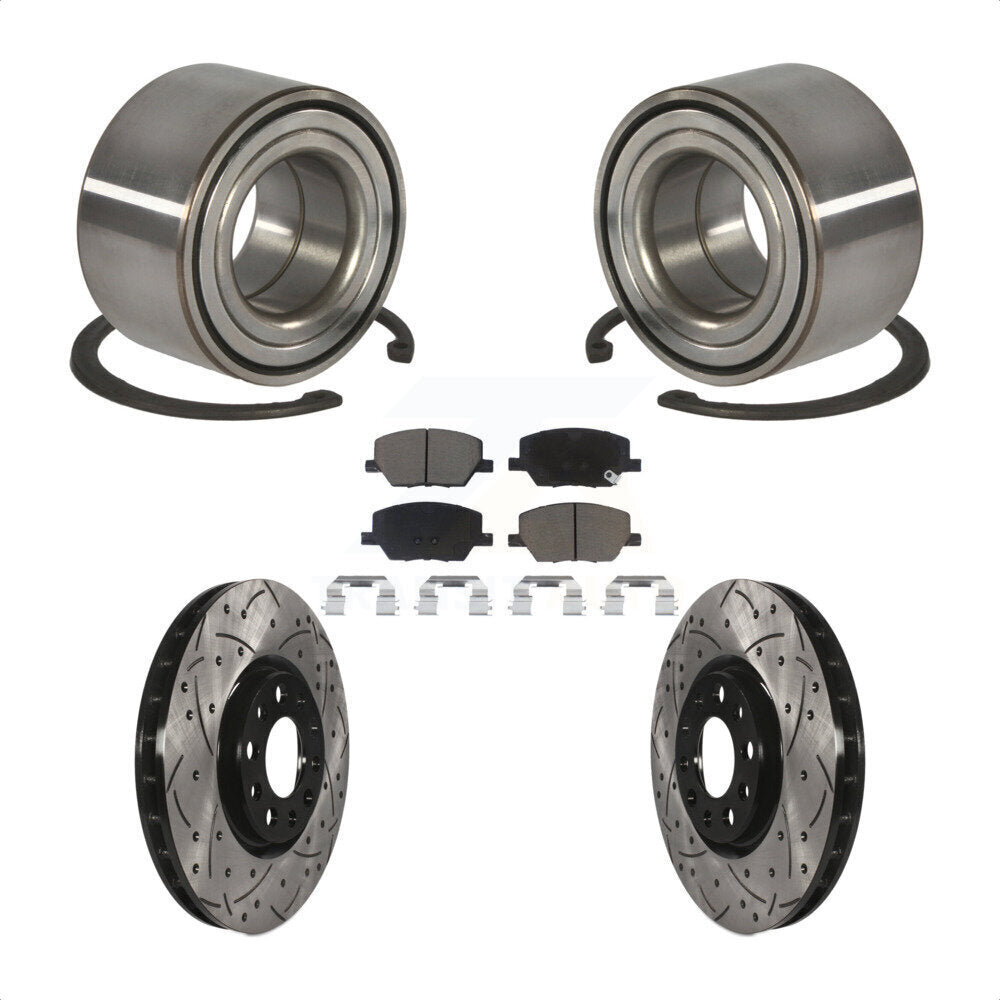 Kit de plaquettes de Rotor de frein, roulement de roue avant, fente de perçage, pour Fiat 500 2016 – 2018