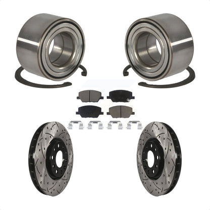 Kit de plaquettes de Rotor de frein, roulement de roue avant, fente de perçage, pour Fiat 500 2016 – 2018