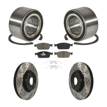 Kit de plaquettes de Rotor de frein, roulement de roue avant, fente percée, pour Ford Focus S 2013 – 2018