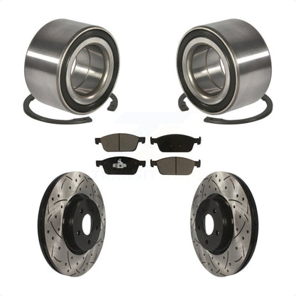 Kit de plaquettes de Rotor de frein, roulement de roue avant, fente percée, pour Ford Escape Transit MK