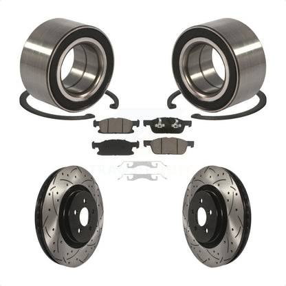 Kit de Rotor et de plaquettes de frein fendus percés avec roulement de roue avant, pour Ford Edge
