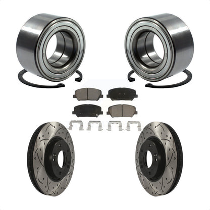 Kit de Rotor et de plaquettes de frein, roulement de roue avant, fente percée, pour Kia Forte Forte5 Kou