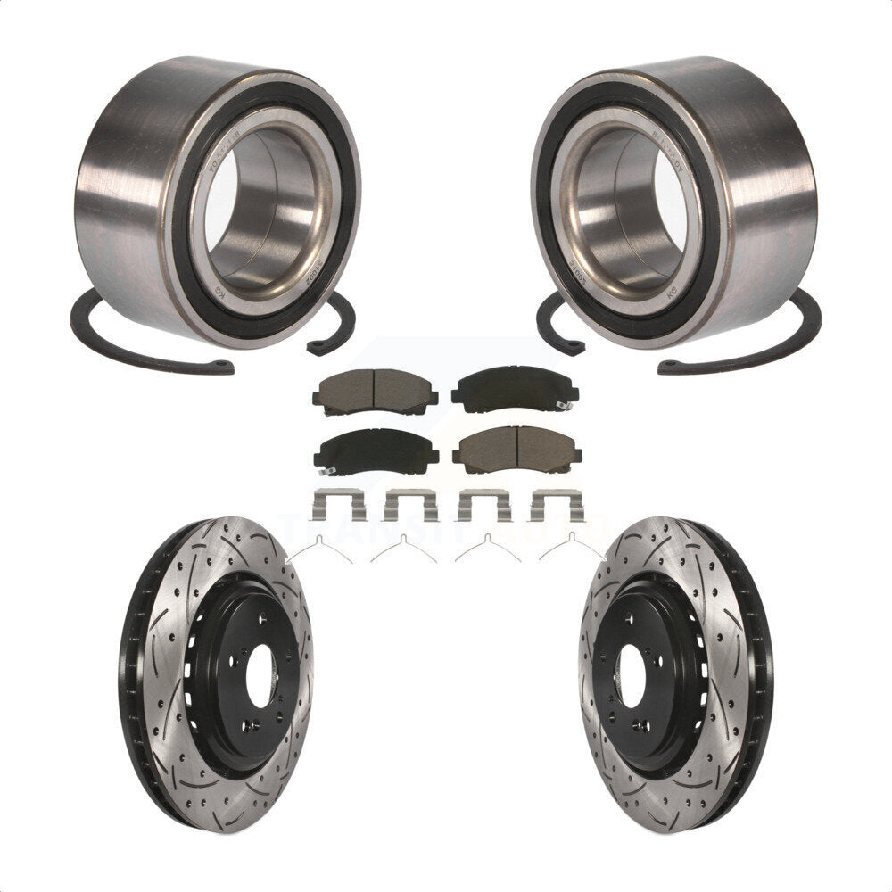 Kit de plaquettes de rotor de frein, roulement de roue avant, fente de perçage, pour Acura TL 2015 – 2020