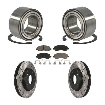 Kit de plaquettes de Rotor de frein, roulement de roue avant, fente percée, pour Mitsubishi Lancer Dodg
