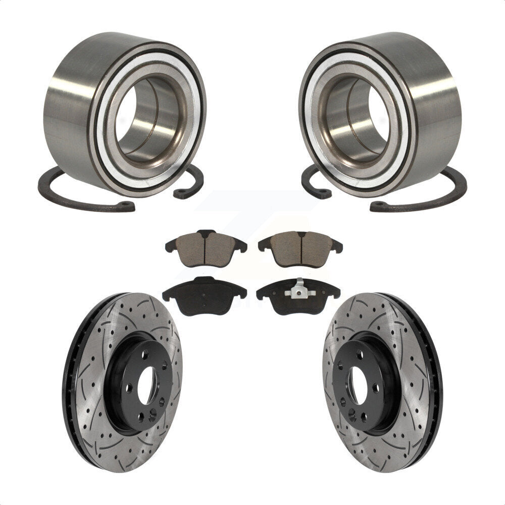 Kit de plaquettes de Rotor de frein, fente de perçage revêtue de roulement avant, pour Land Rover Range Evoqu