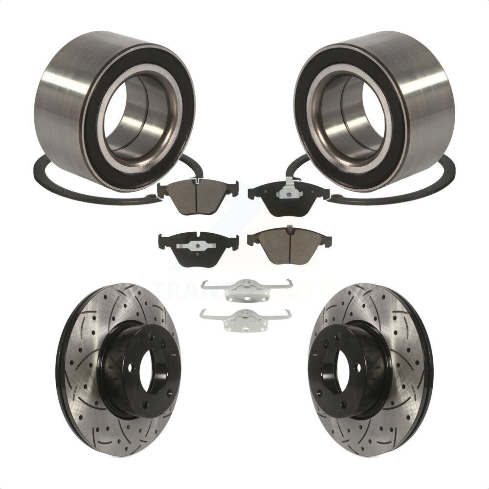 Kit de Rotor et de plaquettes de frein à fente percée, roulement de roue avant, pour BMW 328i xDrive 328x