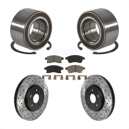 Kit de plaquettes de Rotor de frein, roulement de roue avant, fente de perçage, pour Chevrolet Sonic R 13-14