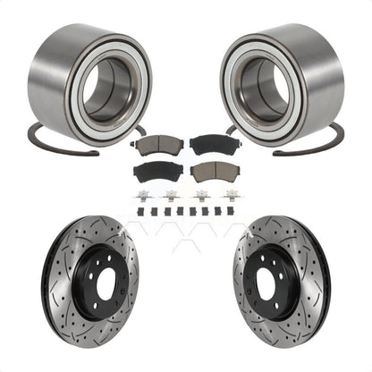 Kit de plaquettes de Rotor de frein à fente percée, roulement de roue avant pour Mazda 6 2009 2013 3.7