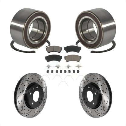Kit de plaquettes de Rotor de frein, roulement de roue avant, fente percée, pour Mazda 6 2009 2013, 2.5