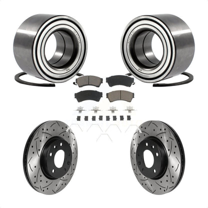 Kit de plaquettes de Rotor de frein, roulement de roue avant, fente percée, pour Ford Fusion Mazda 6 MK