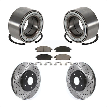 Kit de plaquettes de Rotor de frein, roulement de roue avant, fente de perçage, pour Acura MD 2003 – 2006