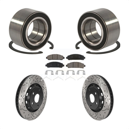 Kit de plaquettes de Rotor de frein, roulement de roue avant, fente percée, pour Toyota Venz 2009 – 2016