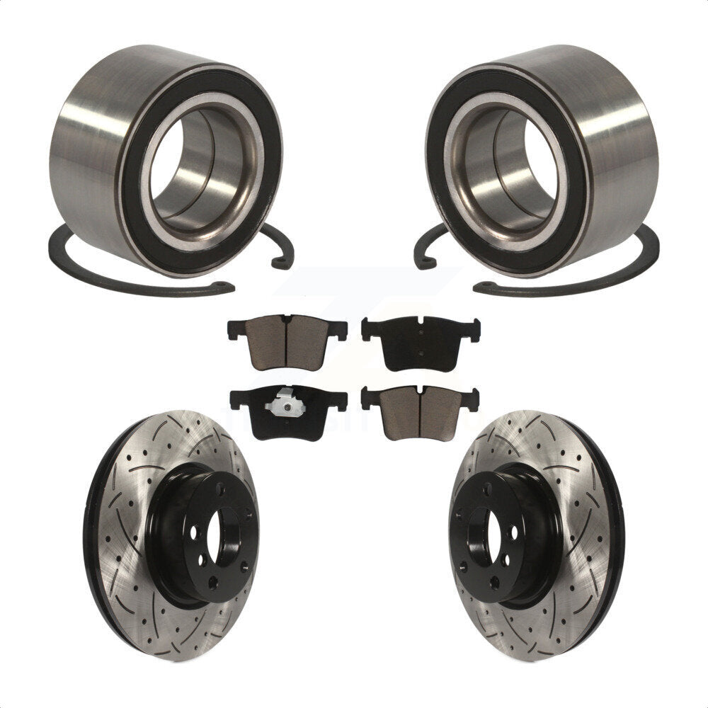 Kit de plaquettes de Rotor de frein à fente percée avec roulement de roue avant, pour BMW X2 2011 – 2012