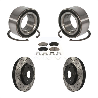 Kit de plaquettes de Rotor de frein, roulement de roue avant, fente percée, pour Honda Crosstour Accor
