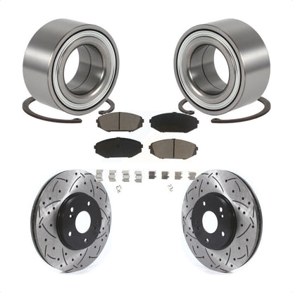 Kit de plaquettes de Rotor de frein, roulement de roue avant, fente percée, pour Honda Odysse 1999 – 2004