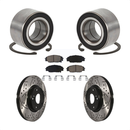 Kit de Rotor et de plaquettes de frein à fente percée, roulement de roue avant, pour Honda Civic Acura CS