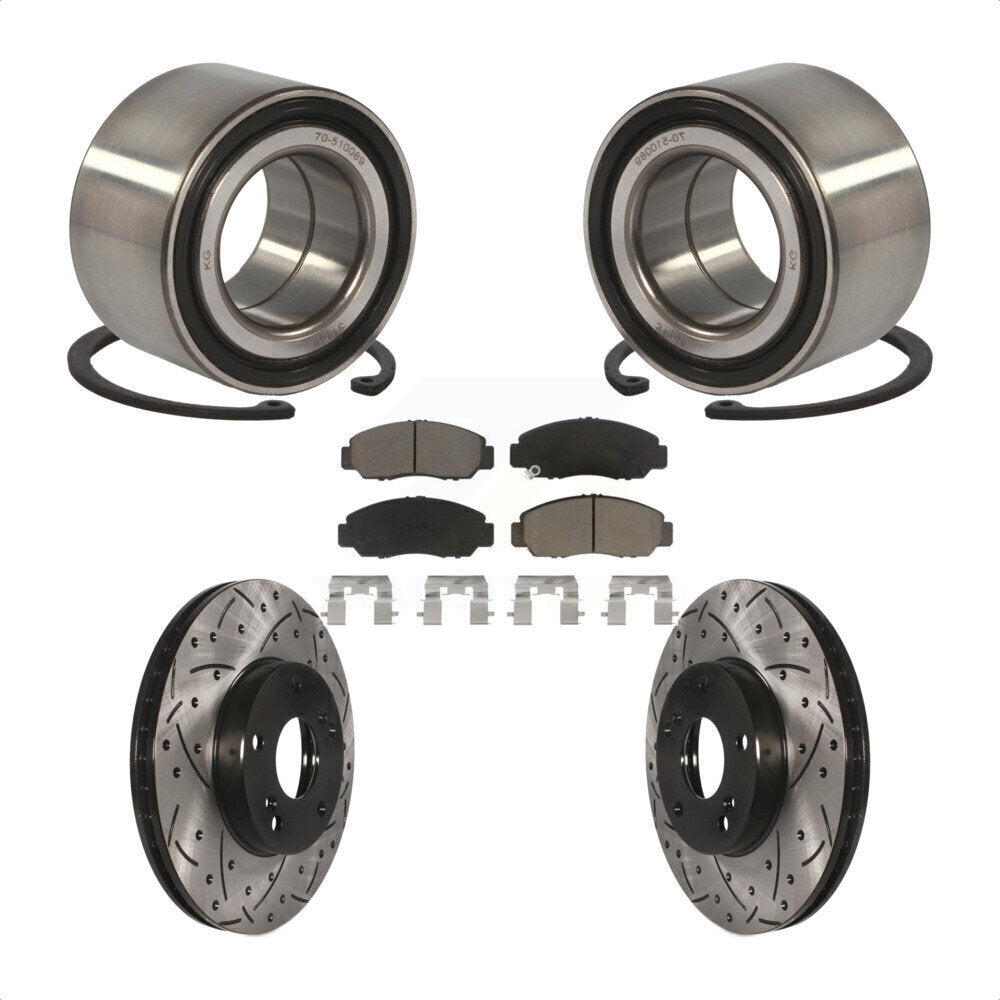 Kit de plaquettes de Rotor de frein, fente de perçage de roulement de roue avant pour Honda Civic GX avec 1.8