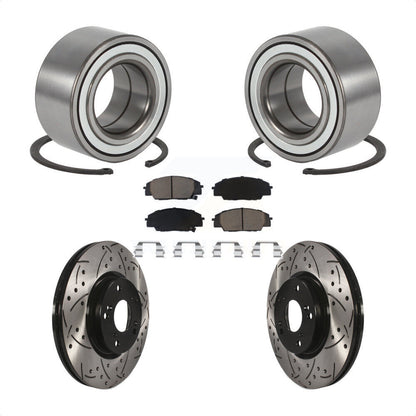 Kit de plaquettes de Rotor de frein à fente percée, roulement de roue avant pour Acura RSX type 02-06