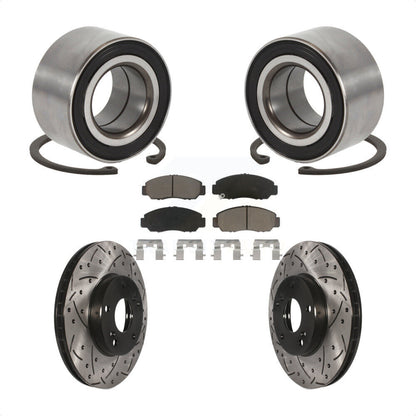 Kit de plaquettes de Rotor de frein, roulement de roue avant, fente percée, pour Honda Accord Acura CS