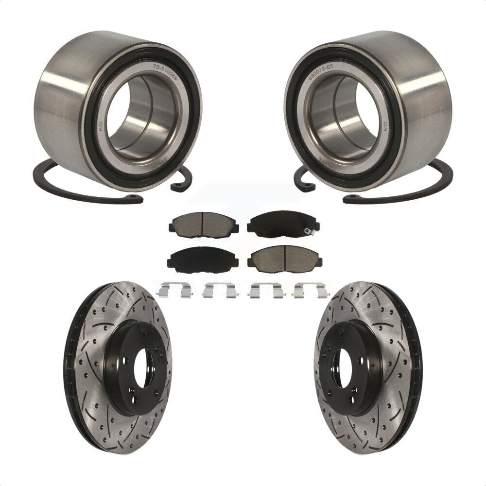 Kit de plaquettes de Rotor de frein, fente de perçage de roulement de roue avant pour Honda Civic GX avec 1.8