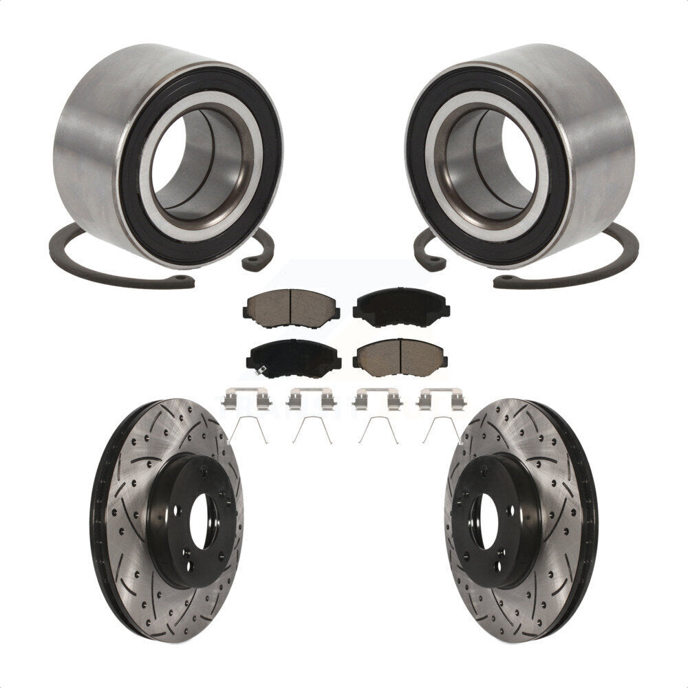Kit de plaquettes de Rotor de frein, fente de perçage de roulement de roue avant pour Honda Accord Fit Elemen