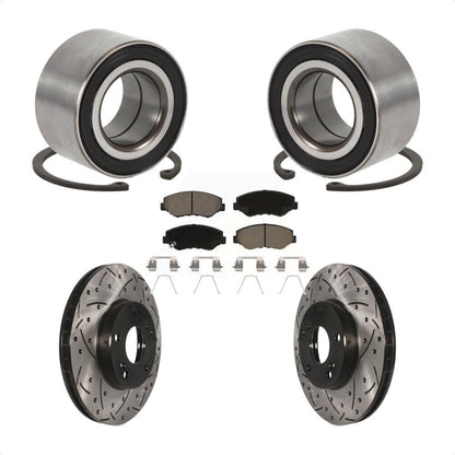 Kit de plaquettes de Rotor de frein, fente de perçage de roulement de roue avant pour Honda Accord Fit Elemen