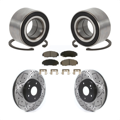 Kit de plaquettes de Rotor de frein, fente de perçage, roulement de roue avant, pour Honda Accord Acura TSX T