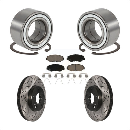 Kit de plaquettes de Rotor de frein à fente percée, roulement de roue avant pour Honda Element E 03-11