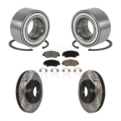 Kit de plaquettes de Rotor de frein fendues, revêtement de roulement de roue avant, pour Honda Elemen