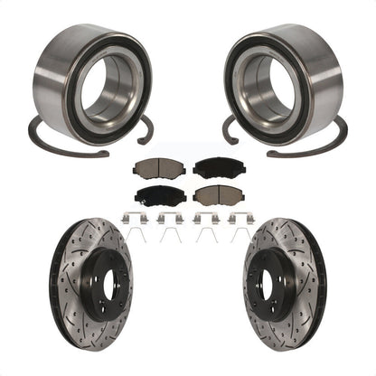 Kit de plaquettes de Rotor de frein fendues percées avec roulement de roue avant, pour Honda Accor