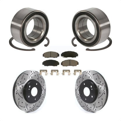 Kit de plaquettes de Rotor de frein, roulement de roue avant, fente percée, pour Honda Accord Acura TS