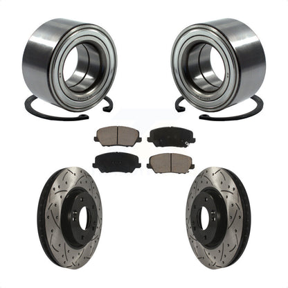 Kit de plaquettes de Rotor de frein, fente de perçage de roulement de roue avant pour Kia Forte Forte5 Hyunda