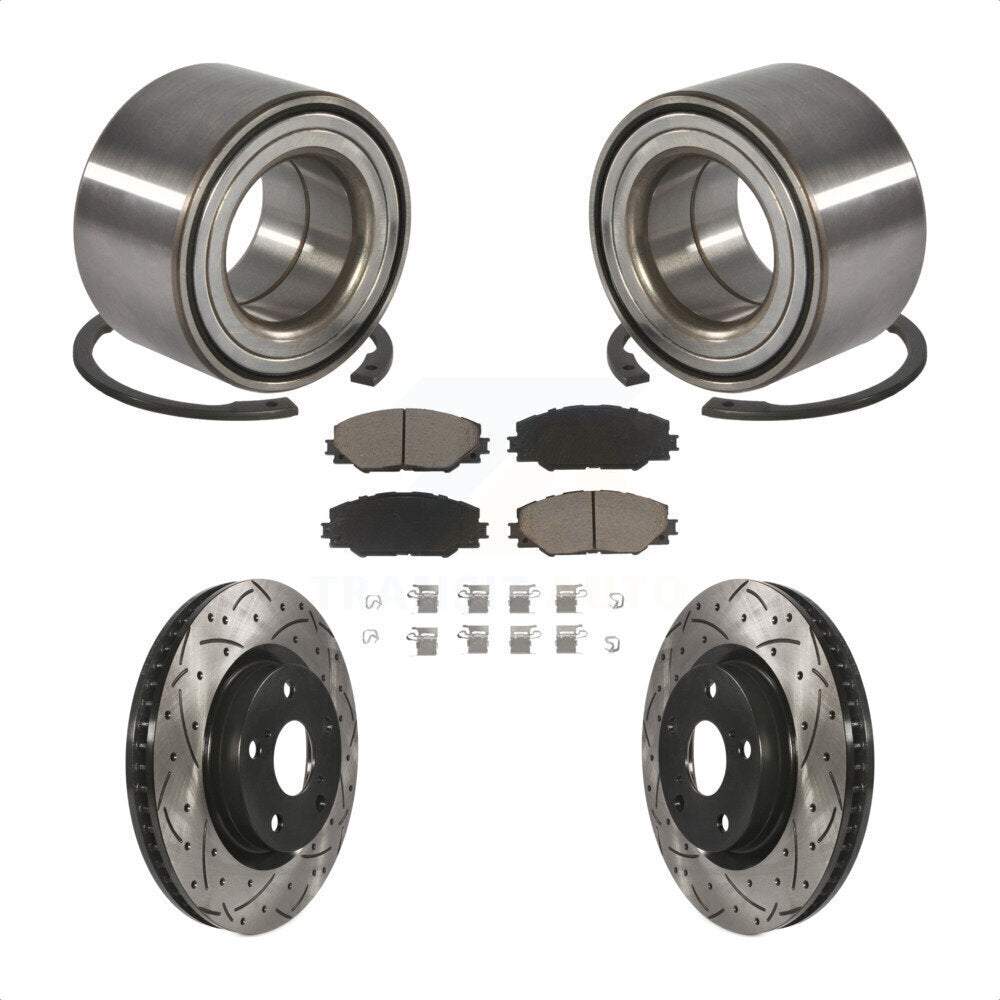 Kit de rotor et de plaquettes de frein à fente percée, roulement avant, pour Toyota Corolla i 2017 – 2018