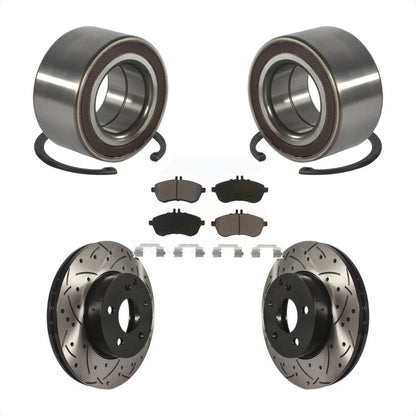 Kit de plaquettes de Rotor de frein avec fente de perçage revêtue de roulement de roue avant, pour Mercedes-Benz C30