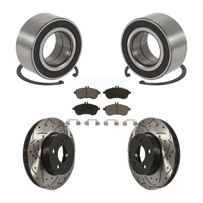 Kit de plaquettes de Rotor de frein, roulement de roue avant, fente percée, pour Mercedes-Benz C250 AW
