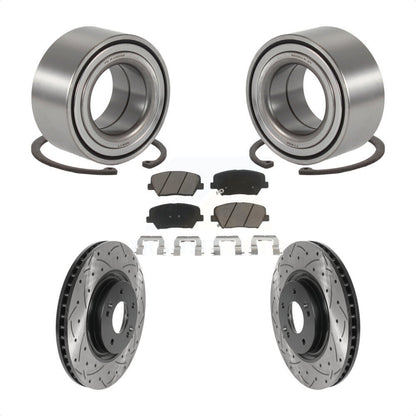 Kit de plaquettes de Rotor de frein, roulement de roue avant, fente percée, pour Hyundai Azer 2012 – 2017