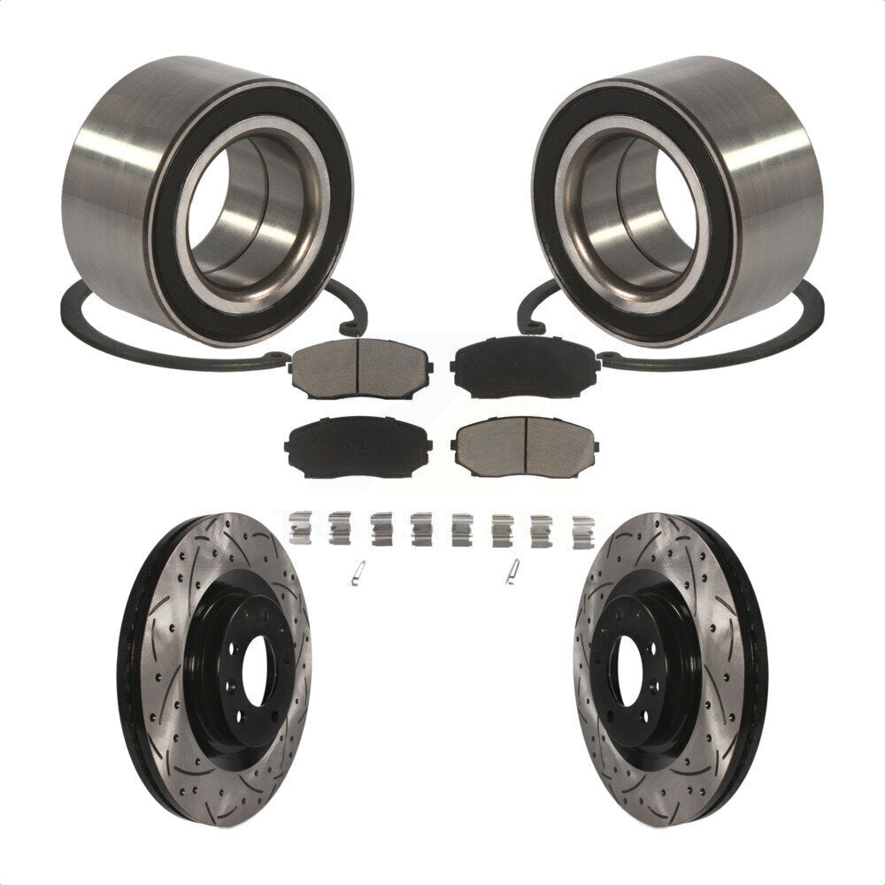 Kit de plaquettes de Rotor de frein, roulement de roue avant, fente de perçage, pour Mazda CX-2007 – 2015