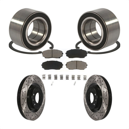 Kit de plaquettes de Rotor de frein, roulement de roue avant, fente de perçage, pour Mazda CX-2007 – 2015