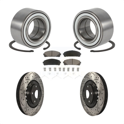 Kit de plaquettes de Rotor de frein, roulement de roue avant, fente de perçage, pour Toyota Highlander Sienn