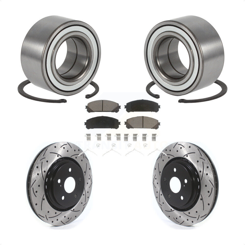 Kit de plaquettes de Rotor de frein à fente percée avec roulement de roue avant, pour Lexus RX35 2016