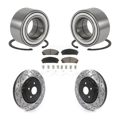 Kit de plaquettes de Rotor de frein à fente percée avec roulement de roue avant, pour Lexus RX35 2016