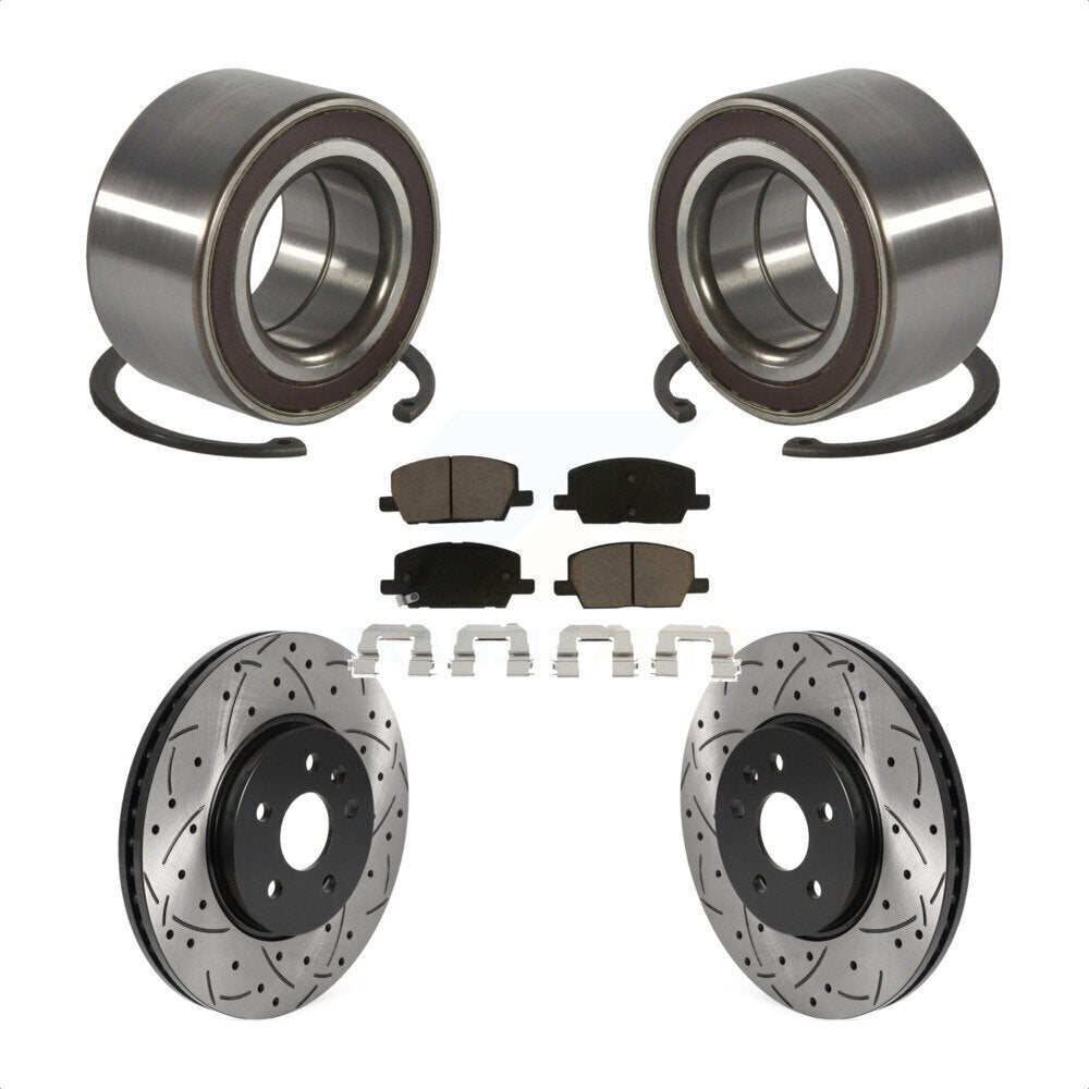 Kit de plaquettes de Rotor de frein, roulement de roue avant, fente percée, pour Buick Encore Chevrole