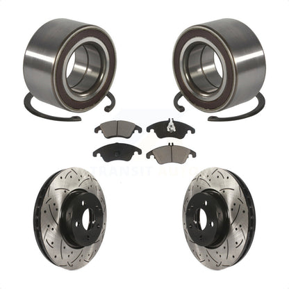 Kit de plaquettes de Rotor de frein à fente percée, roulement avant, pour Mercedes-Benz C300 E350 C35