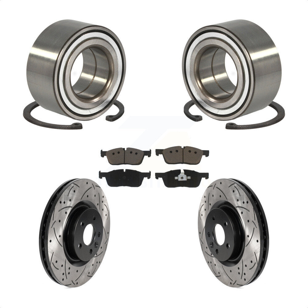 Kit de plaquettes de Rotor de frein, manteau de roulement avant, fente de perçage, pour Land Rover Discovery Spor