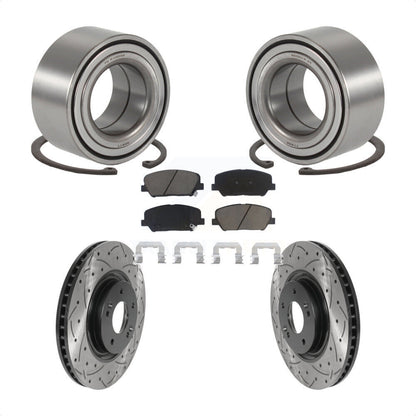 Kit de plaquettes de Rotor de frein, roulement de roue avant, fente de perçage, pour Kia Optima 2011 2.0 – 2015