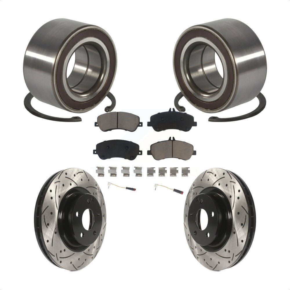 Kit de Rotor et de plaquettes de frein à fente percée, roulement avant, pour Mercedes-Benz GLK350 GLK25