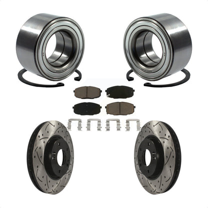 Kit de Rotor et de plaquettes de frein, roulement de roue avant, fente percée, pour Kia Forte koup Forte