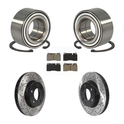 Kit de plaquettes de Rotor de frein, roulement de roue avant enduit de fente de perçage pour Volkswagen Touare