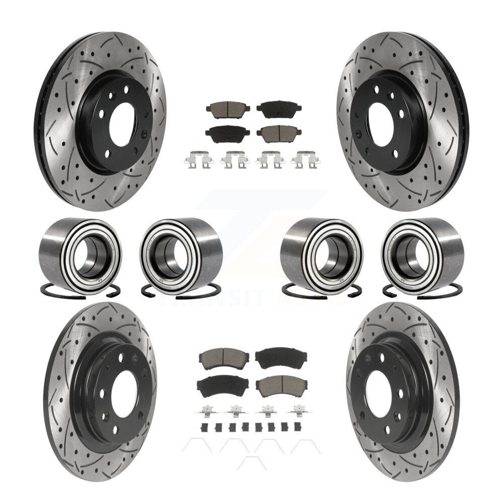 Kit de plaquettes de Rotor de frein revêtues de roulements avant et arrière (10 pièces) pour Ford Fusion Lincoln MK