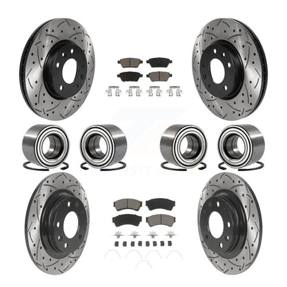 Kit de plaquettes de Rotor de frein revêtues de roulements avant et arrière (10 pièces) pour Ford Fusion Lincoln MK
